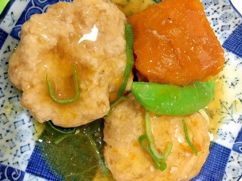 モチモチ！鶏ひき肉とレンコンのあんかけ団子